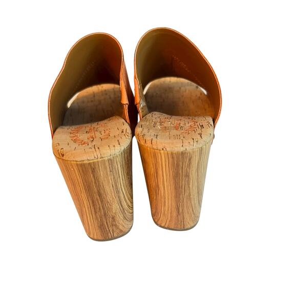 Kork Ease Danika Orange Papaya Studded Platform Heel Wedge Clog Women's 9 - Picture 7 of 10